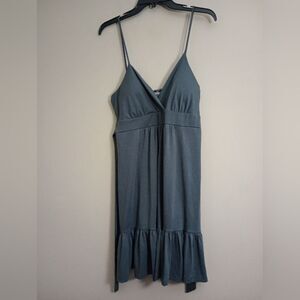 Hypnotized Grey Spaghetti Strap Dress Padded Waist Tie Size XL